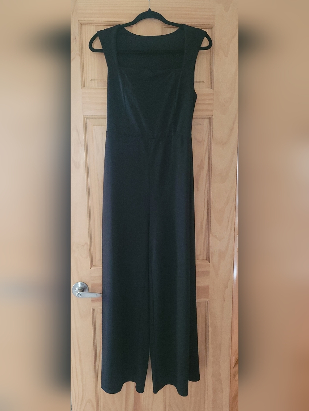 HALARA Black Wide-Leg Strapless Jumpsuit